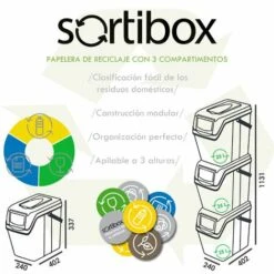 Prosperplast Set 3 Poubelles De Recyclage Avec Capacité De 75 Litres En Blanc - Blanc 10 Prosperplast Set 3 Poubelles De Recyclage Avec Capacité De 75 Litres En Blanc - Blanc -Poubelle Boutique 27610102 4