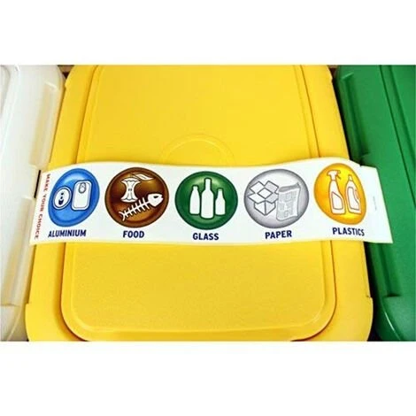 TONTARELLI 3x25L Poubelles De Recyclage En Plastique 79 X 33 X 48 Cm - Multicolor 6 TONTARELLI 3x25L Poubelles De Recyclage En Plastique 79 X 33 X 48 Cm - Multicolor – Image 4