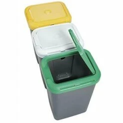 TONTARELLI 3x25L Poubelles De Recyclage En Plastique 79 X 33 X 48 Cm - Multicolor 11 TONTARELLI 3x25L Poubelles De Recyclage En Plastique 79 X 33 X 48 Cm - Multicolor -Poubelle Boutique 27610783 5