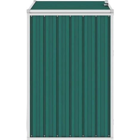 TRUE DEAL Abri De Poubelle Vert 72x81x121 Cm Acier 5 TRUE DEAL Abri De Poubelle Vert 72x81x121 Cm Acier – Image 3