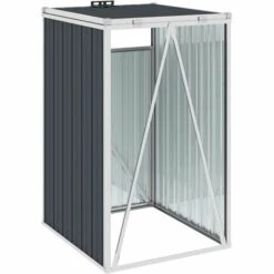 TRUE DEAL Abri De Poubelle Anthracite 72x81x121 Cm Acier -Poubelle Boutique 28677724 4