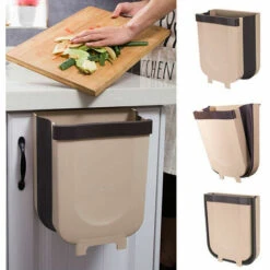 HAPPYSHOPPING Poubelle Suspendue, Poubelle De Cuisine Portable, Poubelle Suspendue Dans La Voiture, Grand Kaki - Grand Kaki -Poubelle Boutique 28742492 2