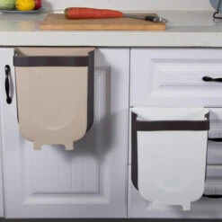 HAPPYSHOPPING Poubelle Suspendue, Poubelle De Cuisine Portable, Poubelle Suspendue Dans La Voiture, Grand Kaki - Grand Kaki -Poubelle Boutique 28742492 5