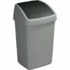 SUNWARE Poubelle Grise Avec Couvercle Basculant Delta 25 Litres Noir - Gris -Poubelle Boutique 2885869 1