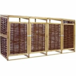 Poubelle Boutique 41 ASUPERMALL Abri De Poubelle Quadruple Pinede Et Osier