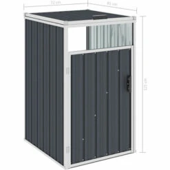 ASUPERMALL Abri De Poubelle Anthracite 72x81x121 Cm Acier -Poubelle Boutique 29055049 4