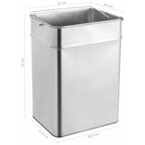 ASUPERMALL Poubelle A Cendrier D'hotel 45 L Acier Noir 5 ASUPERMALL Poubelle A Cendrier D'hotel 45 L Acier Noir – Image 3