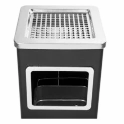 PrimeMatik - Poubelle Rectangulaire Avec Cendrier Couleur Noir -Poubelle Boutique 29195574 5