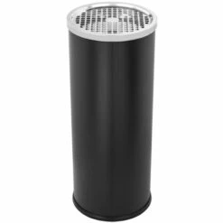 PrimeMatik - Poubelle Circulaire Avec Cendrier Couleur Noir -Poubelle Boutique 29307019 4