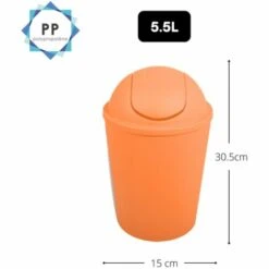 M S V MSV Poubelle à Bascule PP AKO 5,5L Orange - Orange -Poubelle Boutique 29458687 2