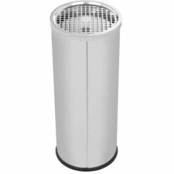 PrimeMatik - Poubelle Circulaire Avec Cendrier En Acier Inoxydable -Poubelle Boutique 29642641 4