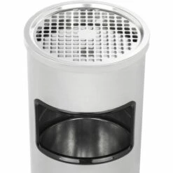 PrimeMatik - Poubelle Circulaire Avec Cendrier En Acier Inoxydable -Poubelle Boutique 29642641 5