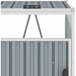 ASUPERMALL Abri De Poubelle Gris 72x81x121 Cm Acier -Poubelle Boutique 29988636 4