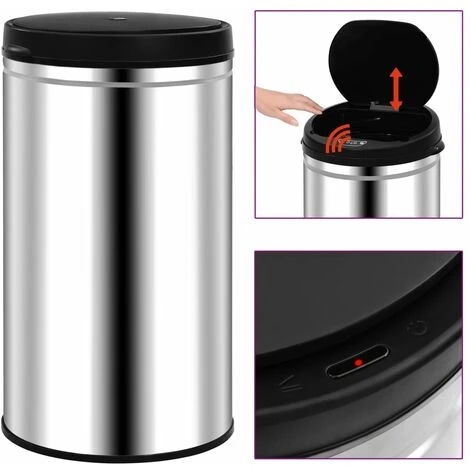 TRUE DEAL Poubelle à Capteur Automatique 60 L Acier Inoxydable 3 TRUE DEAL Poubelle à Capteur Automatique 60 L Acier Inoxydable