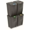 Prosperplast Lot De 4 Cubes De Recyclage 140 L Sortibox En Plastique Gris 4 X 35 L - Gris -Poubelle Boutique 30806760 1