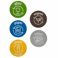 Prosperplast Lot De 4 Cubes De Recyclage 140 L Sortibox En Plastique Gris 4 X 35 L - Gris -Poubelle Boutique 30806760 3