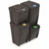 Prosperplast Lot De 4 Bacs Recyclage (2x35L Et 2x25L) Sortibox Plastique Anthracite - Anthracite -Poubelle Boutique 30903270 1