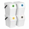 Prosperplast Lot De 4 Cubes De Recyclage 100 L Sortibox En Plastique Blanc 4 X 25 L - Blanc -Poubelle Boutique 30945734 1