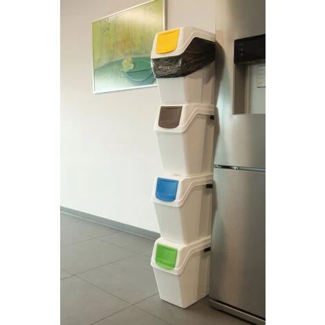 Prosperplast Lot De 4 Cubes De Recyclage 100 L Sortibox En Plastique Blanc 4 X 25 L - Blanc 7 Prosperplast Lot De 4 Cubes De Recyclage 100 L Sortibox En Plastique Blanc 4 X 25 L - Blanc – Image 5