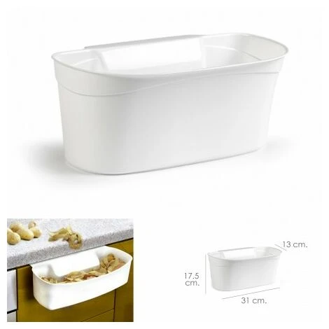 ORYX Bidone Della Spazzatura Sospeso Per Piano Di Lavoro / Cestino Raccolta Rifiuti 31x13x17,5 (h.) Cm. 3 ORYX Bidone Della Spazzatura Sospeso Per Piano Di Lavoro / Cestino Raccolta Rifiuti 31x13x17,5 (h.) Cm.