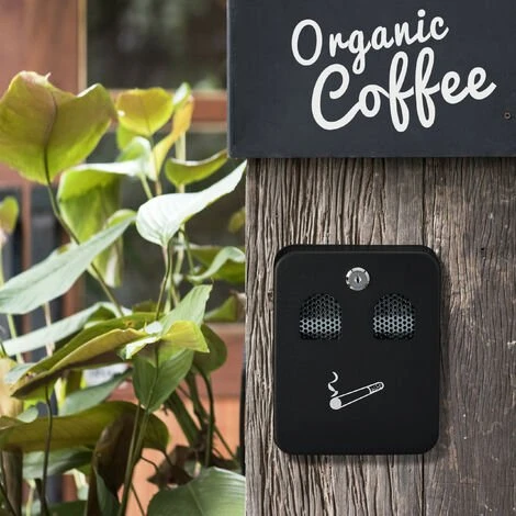 Relaxdays Cendrier Mural Pour Extérieur, Matériel De Montage Et Clé, Résistant Aux Intempéries, 20 X 16 X 8,5 Cm, Noir 6 Relaxdays Cendrier Mural Pour Extérieur, Matériel De Montage Et Clé, Résistant Aux Intempéries, 20 X 16 X 8,5 Cm, Noir – Image 4