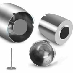 ILOVEMILAN Cendrier En Acier Inoxydable Avec Couvercle, Cendrier De Table Antidérapant, Cendrier De Tempête En Acier Inoxydable (grand, Le Ponçage) 9 ILOVEMILAN Cendrier En Acier Inoxydable Avec Couvercle, Cendrier De Table Antidérapant, Cendrier De Tempête En Acier Inoxydable (grand, Le Ponçage) -Poubelle Boutique 31974816 3