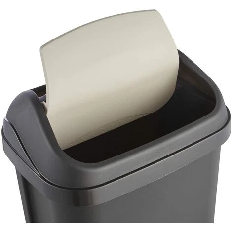 KEEEPER Poubelle Avec Couvercle Basculant, 10 L, Swantje, Gris Graphite 6 KEEEPER Poubelle Avec Couvercle Basculant, 10 L, Swantje, Gris Graphite – Image 4