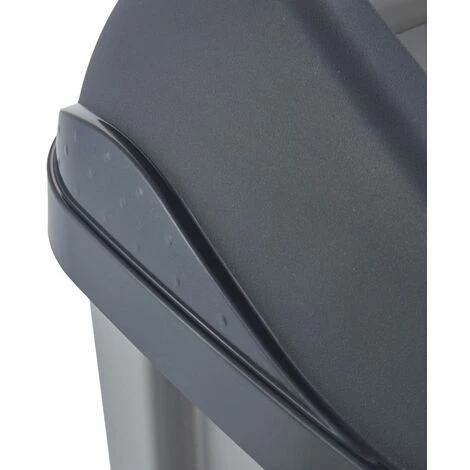 KEEEPER Poubelle Avec Couvercle Basculant, 50 L, Swantje, Argent 7 KEEEPER Poubelle Avec Couvercle Basculant, 50 L, Swantje, Argent – Image 5