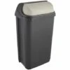 KEEEPER Poubelle Avec Couvercle Coulissant, 50 L, Rasmus, Gris Graphite 2 KEEEPER Poubelle Avec Couvercle Coulissant, 50 L, Rasmus, Gris Graphite -Poubelle Boutique 33032268 1