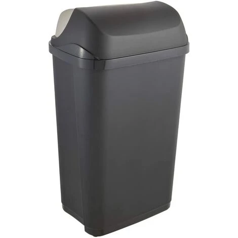 KEEEPER Poubelle Avec Couvercle Coulissant, 50 L, Rasmus, Gris Graphite 4 KEEEPER Poubelle Avec Couvercle Coulissant, 50 L, Rasmus, Gris Graphite – Image 2