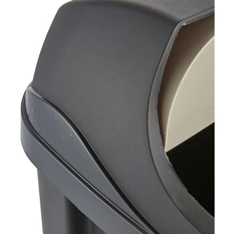 KEEEPER Poubelle Avec Couvercle Coulissant, 50 L, Rasmus, Gris Graphite 7 KEEEPER Poubelle Avec Couvercle Coulissant, 50 L, Rasmus, Gris Graphite – Image 5