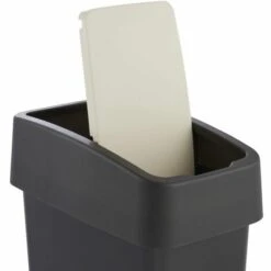 KEEEPER Poubelle Premium Avec Couvercle à Charnière, Soft Touch, 10 L, Magne, Gris Graphite -Poubelle Boutique 33032273 4