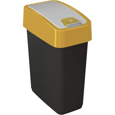 KEEEPER Poubelle Premium Avec Couvercle à Charnière, Soft Touch, 10 L, Magne, Jaune 3 KEEEPER Poubelle Premium Avec Couvercle à Charnière, Soft Touch, 10 L, Magne, Jaune