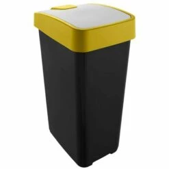 KEEEPER Poubelle Premium Avec Couvercle, Soft Touch, 45 L, Magne, Magne, Jaune -Poubelle Boutique 33032300 2