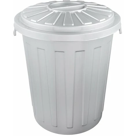 KEEEPER Poubelle Multifonctionnelle / Corbeille à Papier Avec Couvercle Verrouillable, Grand, Plastique Résistant (PP), 23 L, Tapis, Argent 4 KEEEPER Poubelle Multifonctionnelle / Corbeille à Papier Avec Couvercle Verrouillable, Grand, Plastique Résistant (PP), 23 L, Tapis, Argent – Image 2