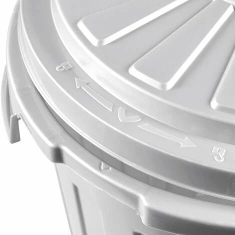 KEEEPER Poubelle Multifonctionnelle / Corbeille à Papier Avec Couvercle Verrouillable, Grand, Plastique Résistant (PP), 23 L, Tapis, Argent 7 KEEEPER Poubelle Multifonctionnelle / Corbeille à Papier Avec Couvercle Verrouillable, Grand, Plastique Résistant (PP), 23 L, Tapis, Argent – Image 5