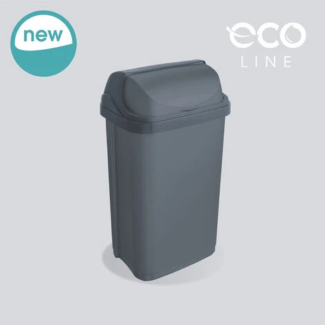 KEEEPER Poubelle ECO Avec Couvercle Coulissant, 25 L, Rasmus, Gris 3 KEEEPER Poubelle ECO Avec Couvercle Coulissant, 25 L, Rasmus, Gris