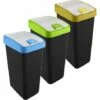 KEEEPER Lot De 3 Poubelles Premium Magne Avec Couvercle Rabattable, Soft Touch 45 Litres Avec Couvercle En Différentes Couleurs 2 KEEEPER Lot De 3 Poubelles Premium Magne Avec Couvercle Rabattable, Soft Touch 45 Litres Avec Couvercle En Différentes Couleurs -Poubelle Boutique 33032468 1