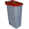DENOX Conteneur Recyclage, 110 L, Rouge - Red -Poubelle Boutique 34595180 1