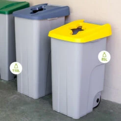 DENOX Conteneur Recyclage, 110 L, Rouge - Red -Poubelle Boutique 34595180 3