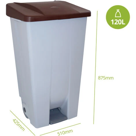 Denox Conteneur Sélectif, 120 L, Brun PEAD, Unique - Brown 4 Denox Conteneur Sélectif, 120 L, Brun PEAD, Unique - Brown – Image 2