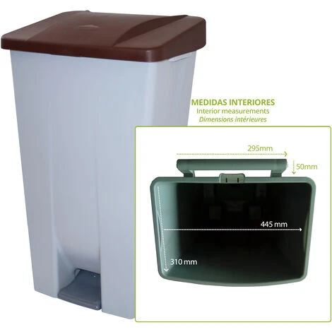 Denox Conteneur Sélectif, 120 L, Brun PEAD, Unique - Brown 6 Denox Conteneur Sélectif, 120 L, Brun PEAD, Unique - Brown – Image 4