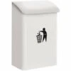 ARREGUI E6101 Poubelle Murale De Recyclage En Acier Pour Garage Et Espaces Communs Intérieurs, 18L, Blanc - Blanc