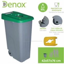 DENOX Pack De Recyclage Reciclo Ouvert 4 X 85 L 4 Couleurs 8 DENOX Pack De Recyclage Reciclo Ouvert 4 X 85 L 4 Couleurs -Poubelle Boutique 37657658 2