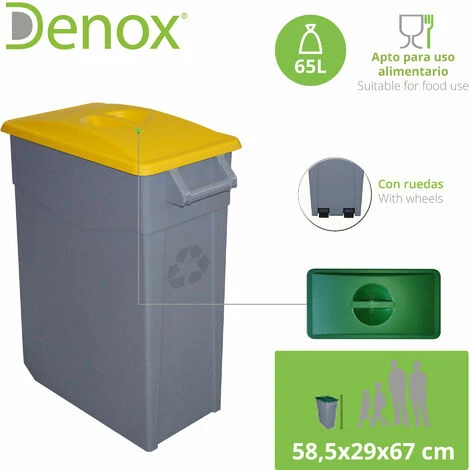 DENOX Pack De Recyclage Zeus Fermé 2 X 65L 2 Couleurs 4 DENOX Pack De Recyclage Zeus Fermé 2 X 65L 2 Couleurs – Image 2