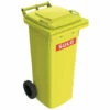Bac à Ordures 80 L HDPE Jaune Mobile Selon EN 840 SULO