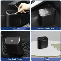 TRIOMPHE Poubelle De Voiture, Poubelle De Voiture Multifonction Avec Couvercle-Poubelle De étanche -Poubelle Boutique 39709967 4