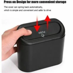 TRIOMPHE Poubelle De Voiture, Poubelle De Voiture Multifonction Avec Couvercle-Poubelle De étanche -Poubelle Boutique 39709967 5
