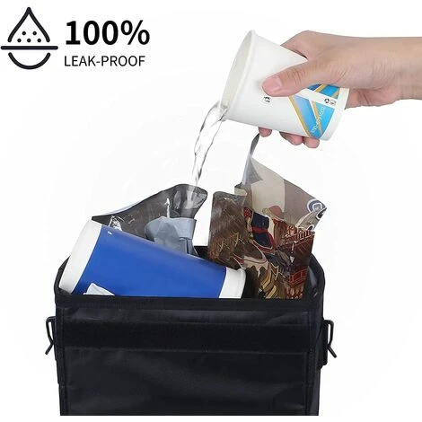 TRIOMPHE Poubelle De Voiture Avec Couvercle Portable Pliables Sac De Rangement Voiture, Et 3 Poches De Rangement Imperméable Multifonctionnel Mini Noir Pour Voyage Et Camping 4 TRIOMPHE Poubelle De Voiture Avec Couvercle Portable Pliables Sac De Rangement Voiture, Et 3 Poches De Rangement Imperméable Multifonctionnel Mini Noir Pour Voyage Et Camping – Image 2