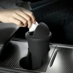 TRIOMPHE Voiture Poubelle De Voiture En Silicone Avec Couvercle Pour Porte De Voiture Portable Convient Pour Console Porte Gobelet Maison Ou Bureau -Poubelle Boutique 39710110 3